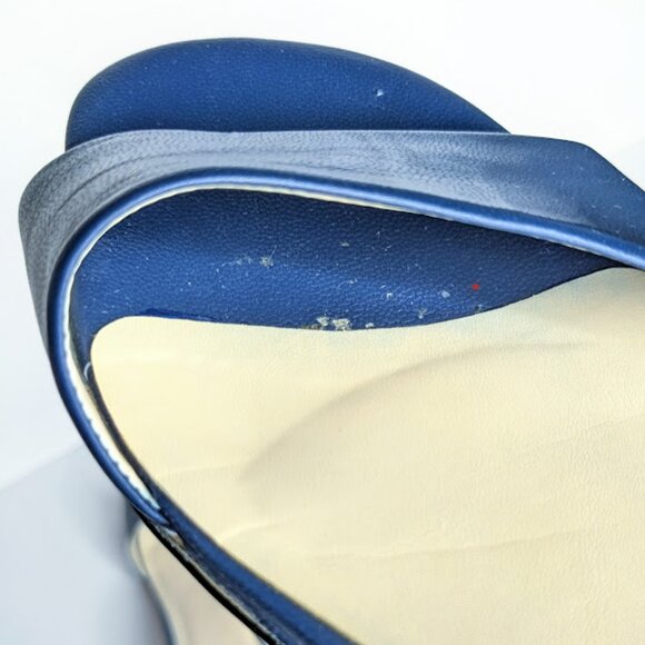 Alterre Interchangeable Navy Blue Sandal Womens 8 Leather Strappy Casual Comfort - Picture 7 of 9